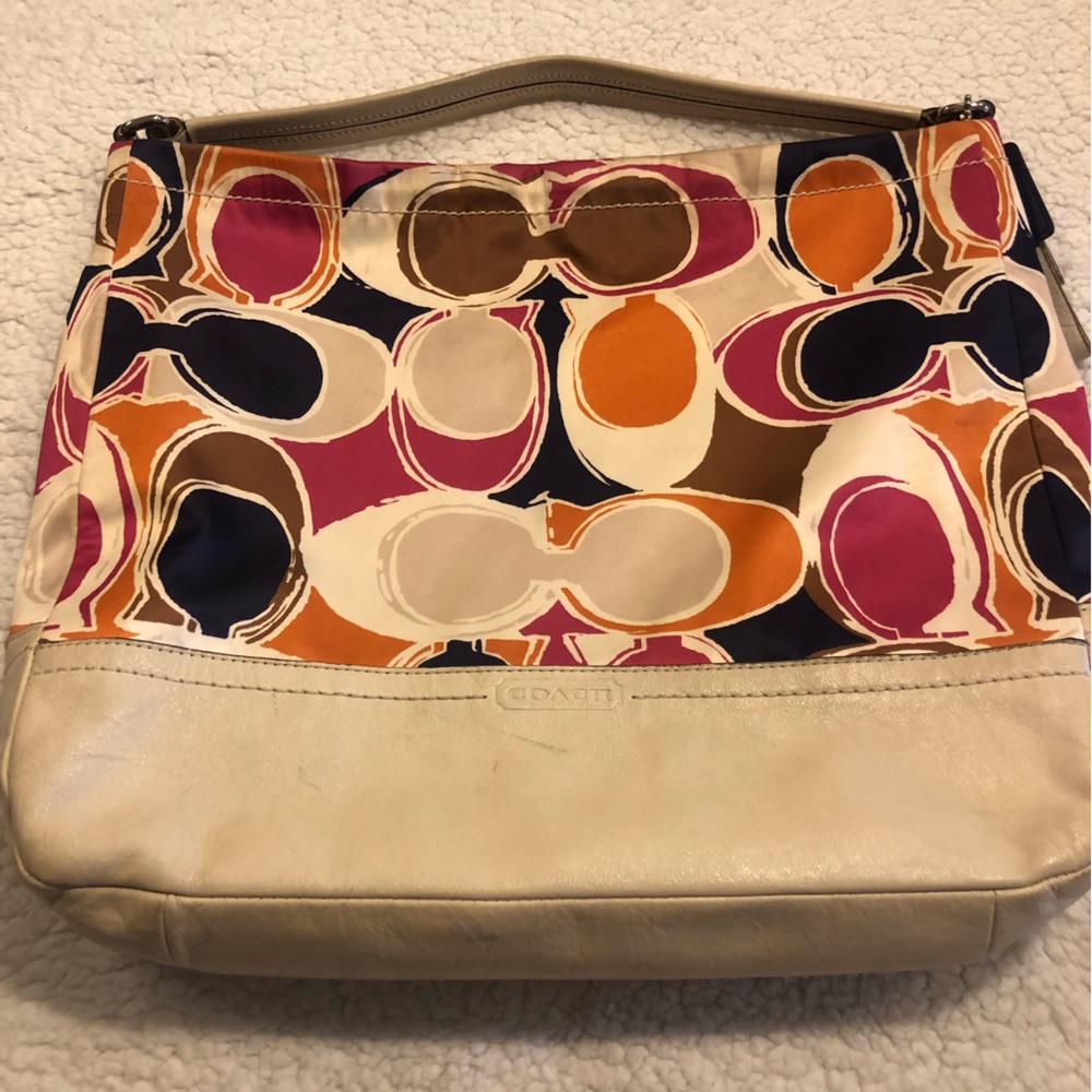 Coach Cream Leather Handbag/Tote